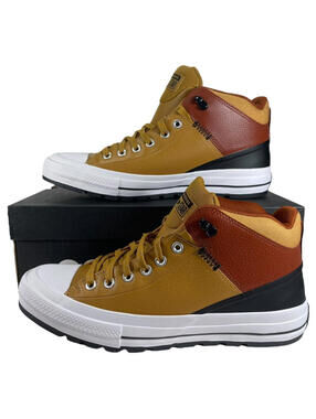 Converse Chuck Taylor Street Boot Hi Leather Sneaker BROWN 171446C Men's 11